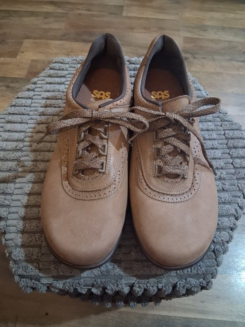 SAS Walk Easy Walking Shoes Chocolate Nubuck Size 10 Double Wide 10 WW